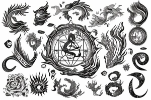 zodiac sign Aquarius tattoo idea