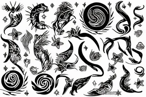zodiac sign Aquarius tattoo idea