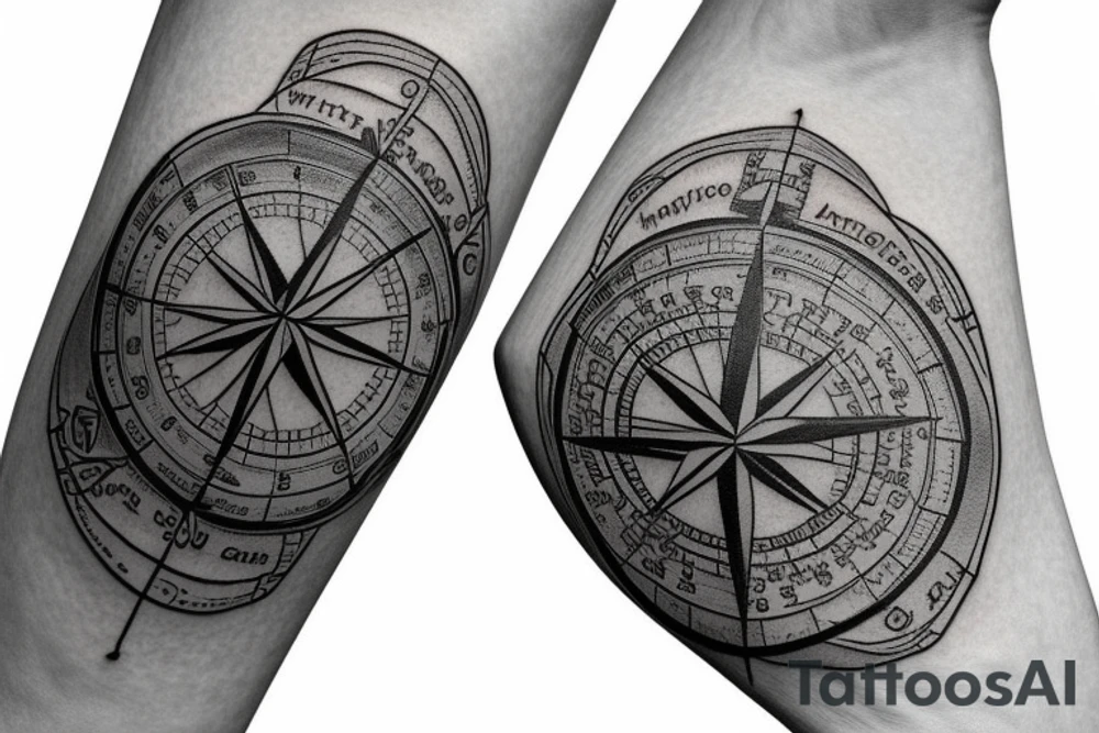 Its a compass that represents all the adventures i have had and all the adventures yet to come. Its a small tattoo for the inner forearm tattoo idea