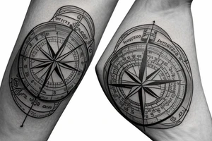 Its a compass that represents all the adventures i have had and all the adventures yet to come. Its a small tattoo for the inner forearm tattoo idea