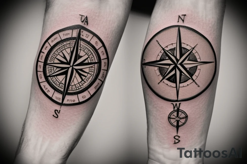 Its a compass that represents all the adventures i have had and all the adventures yet to come. Its a small tattoo for the inner forearm tattoo idea