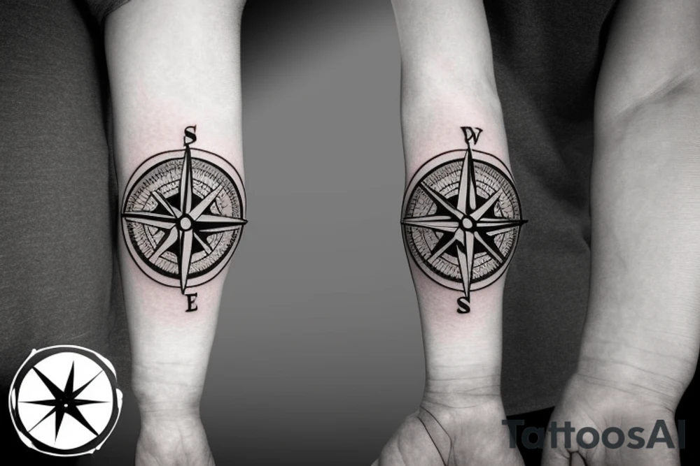 Its a compass that represents all the adventures i have had and all the adventures yet to come. Its a small tattoo for the inner forearm tattoo idea