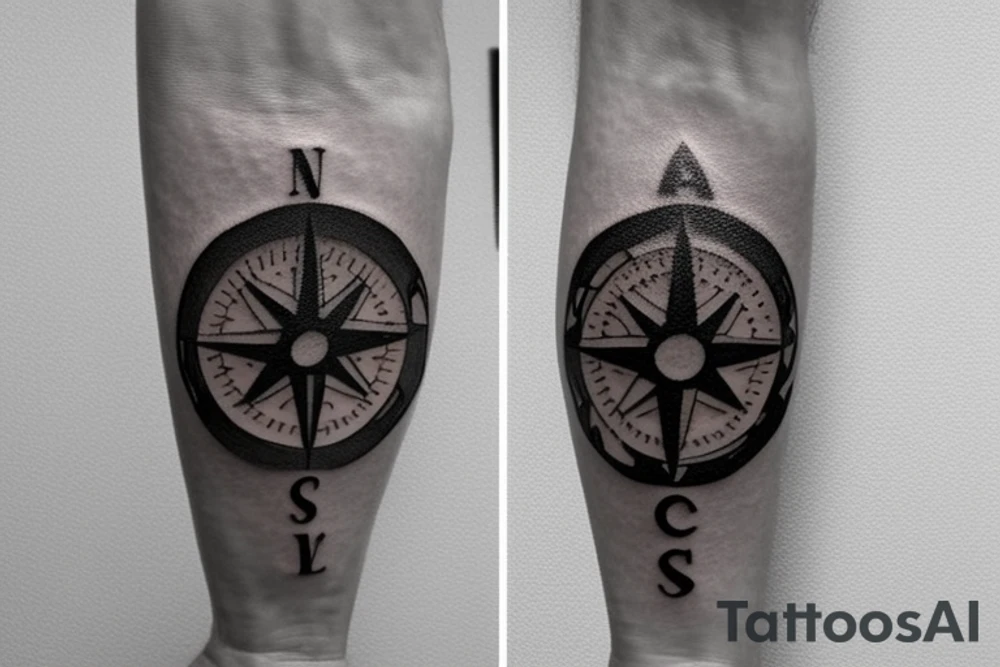 Its a compass that represents all the adventures i have had and all the adventures yet to come. Its a small tattoo for the inner forearm.

The entire tattoo is monochromatic, using only black ink to create a minimalist aesthetic. It's designed to be discreet yet carry a significant personal meaning, serving as a reminder to stay true to your own path and find your way in life. The minimalist style allows for flexibility in placement, making it an ideal choice for the inner forearm tattoo idea