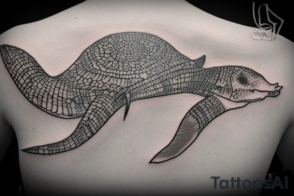 i want some sort of sea beautiful creature maybe a sting ray starting on the back of my shoulder and going down the spine not too big but on my shoulder i also want writing saying "You only live once, but if you do it right, once is enough tattoo idea