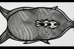 a sting ray starting on the back of my shoulder and going down the spine tattoo idea