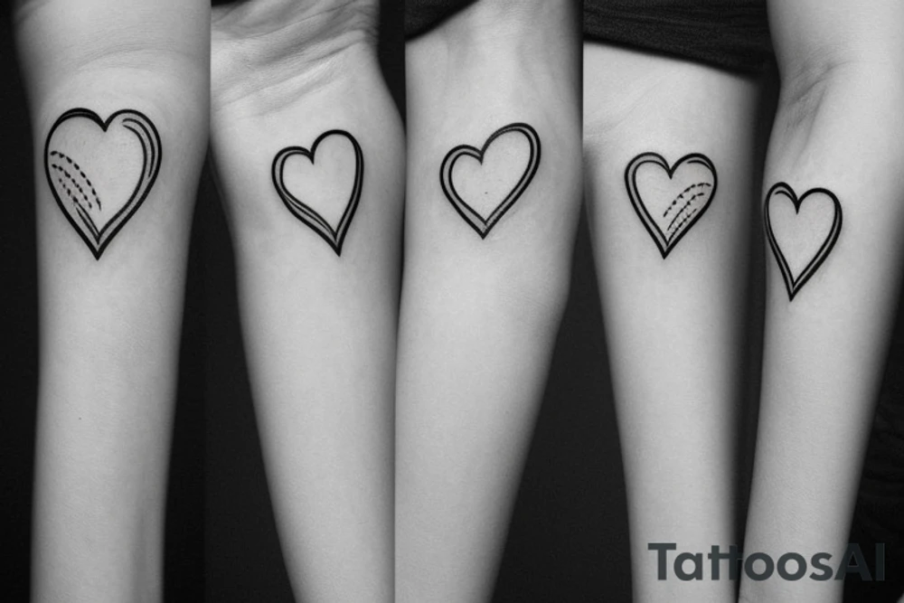 simple heart tattoo idea