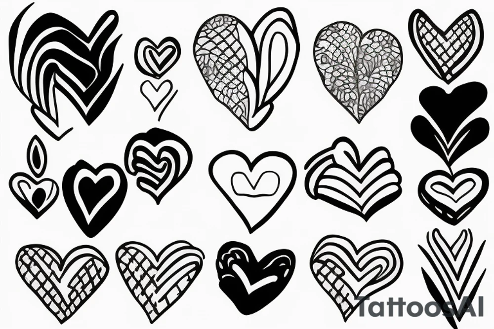 simple heart
doodle tattoo idea