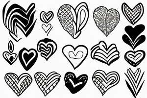 simple heart
doodle tattoo idea