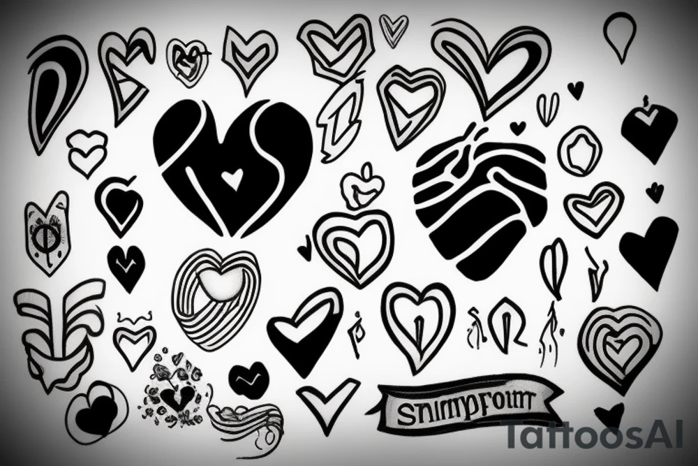 simple heart
doodle tattoo idea