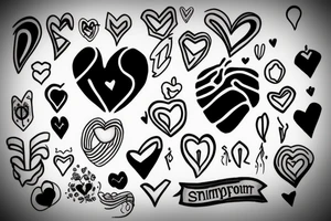 simple heart
doodle tattoo idea