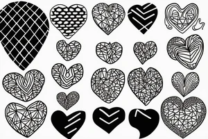 simple heart
doodle tattoo idea