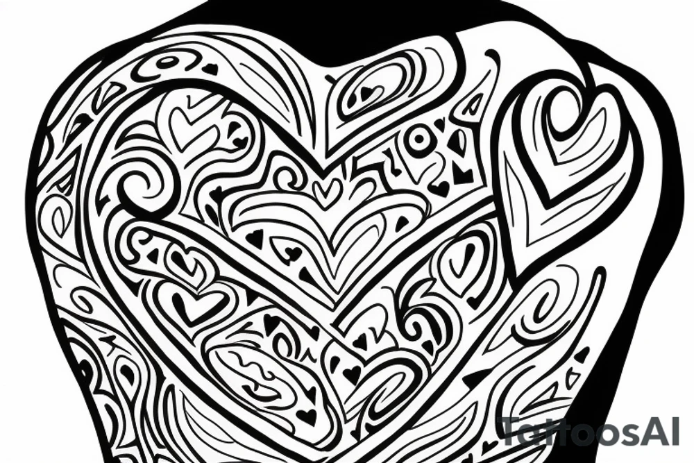 simple heart
doodle tattoo idea