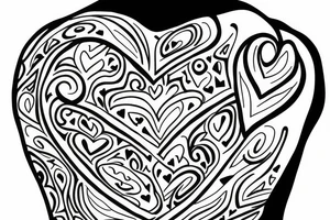 simple heart
doodle tattoo idea
