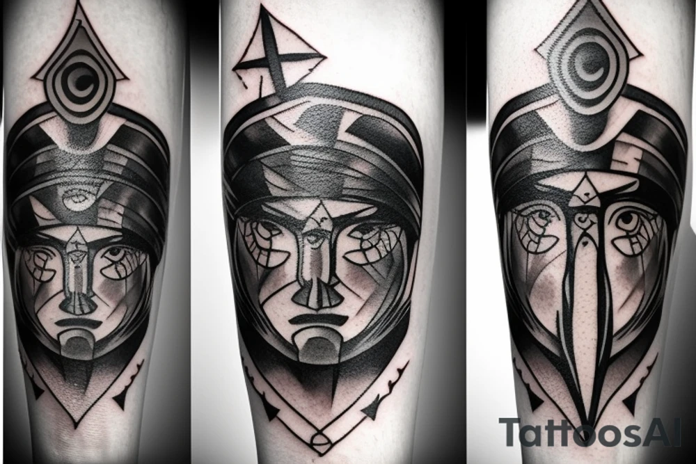 Odin, lightning, gem eye tattoo idea