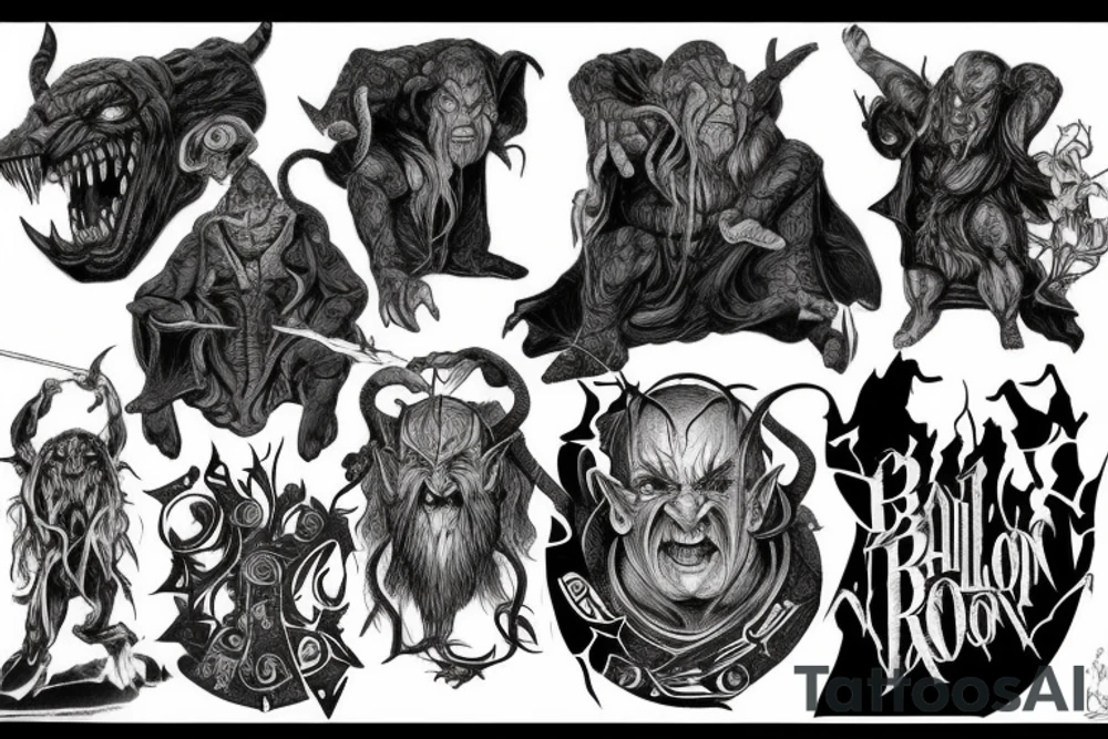 Balrog from Peter Jackson's lord of the rings tattoo idea