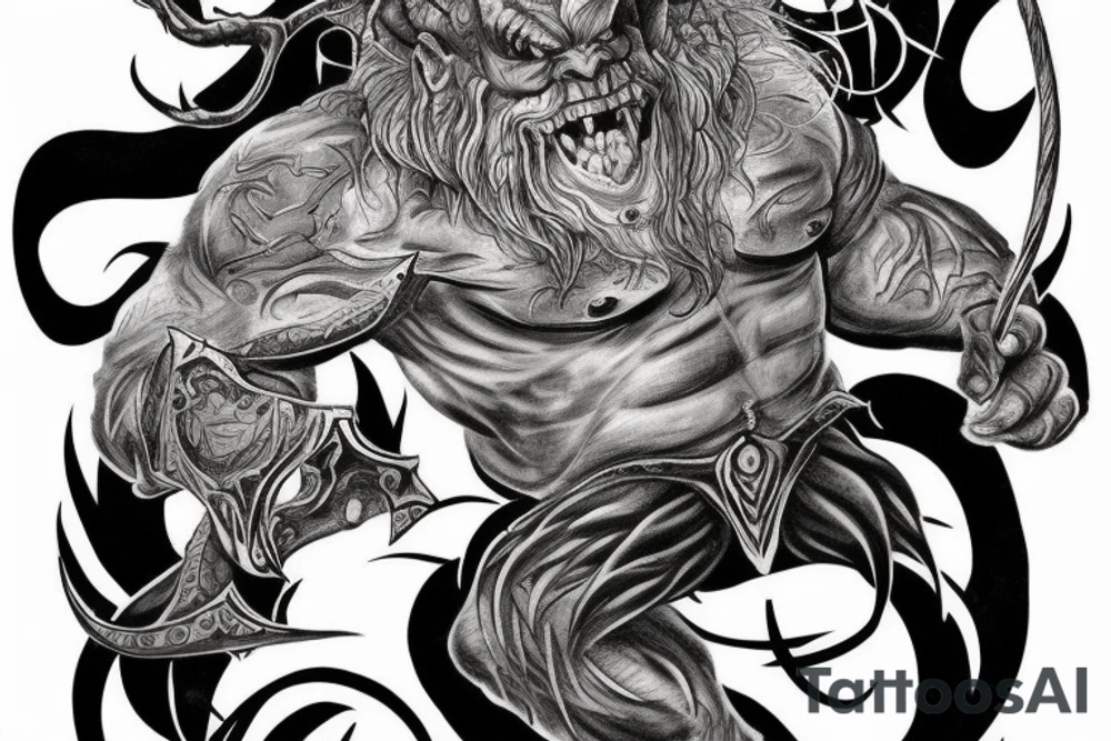 Balrog from Peter Jackson's lord of the rings tattoo idea