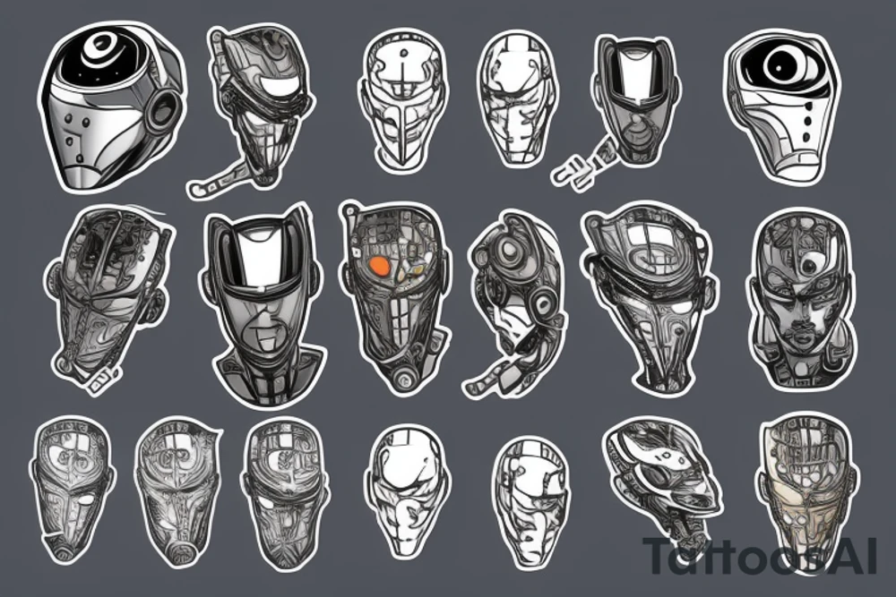 A robot superhero tattoo idea