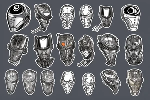 A robot superhero tattoo idea