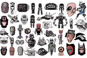 A robot superhero tattoo idea