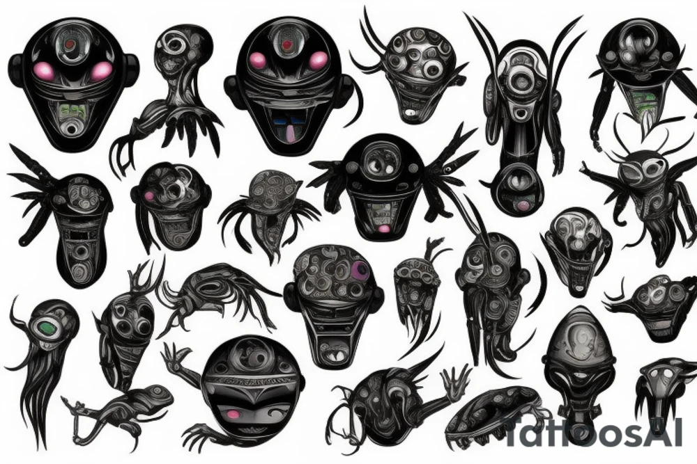 Alien Robot tattoo idea