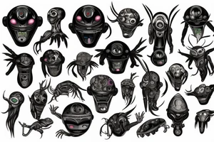 Alien Robot tattoo idea