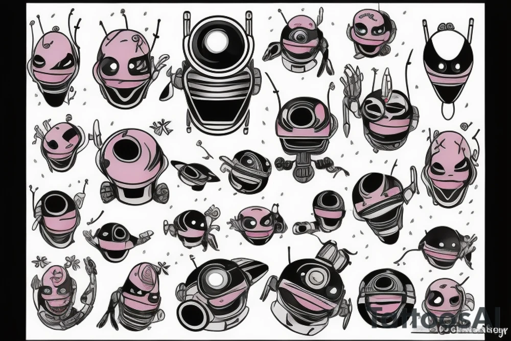 Alien Robot tattoo idea