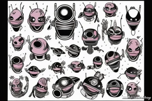 Alien Robot tattoo idea