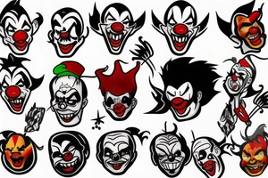 Evil Clown tattoo idea