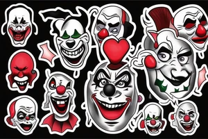 Evil Clown tattoo idea