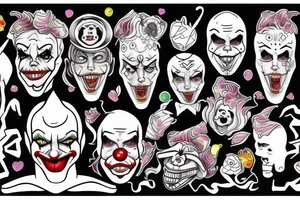 Evil Clown tattoo idea