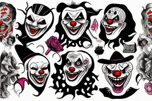 Evil Clown tattoo idea