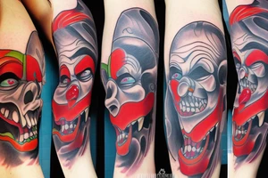 Evil Clown tattoo idea