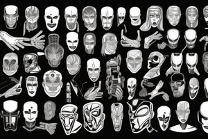Half man half robot tattoo idea