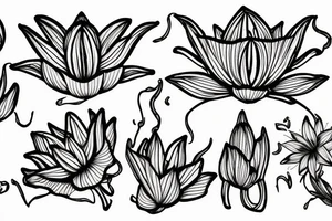2 lotus flower stargazers lilies wrapped, add 5/04/1993 date and spinal cord awareness ribbon tattoo idea
