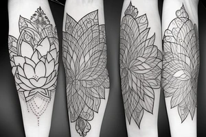 lotus on long stem tattoo idea