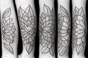 lotus on long stem tattoo idea