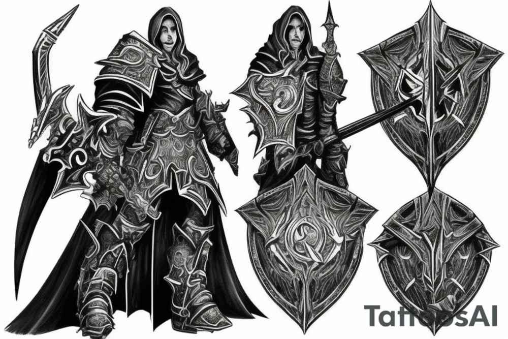 retribution paladin slaying lich king tattoo idea