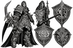 retribution paladin slaying lich king tattoo idea