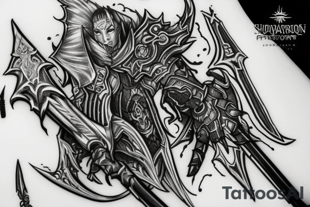 retribution paladin with shadowmourne tattoo idea