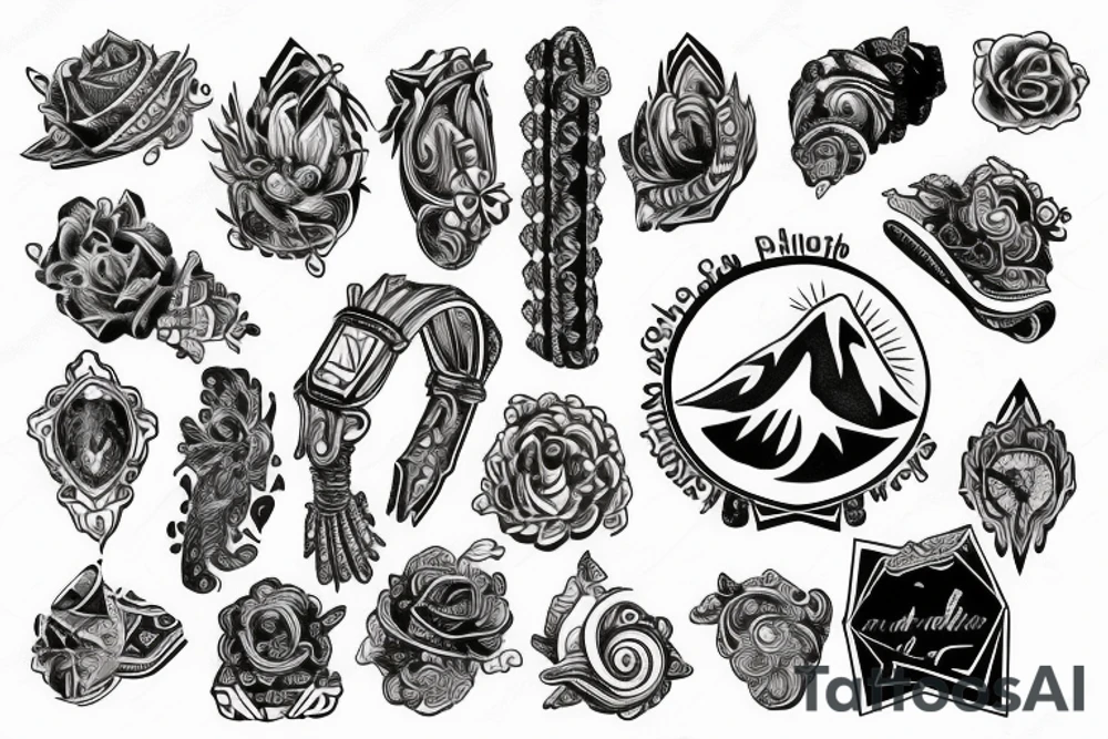 Mountain bracelet tattoo idea