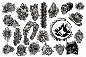 Mountain bracelet tattoo idea