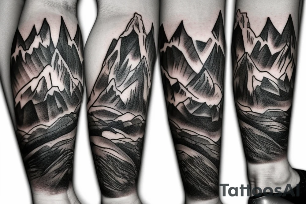 Mountain bracelet tattoo idea