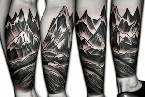 Mountain bracelet tattoo idea