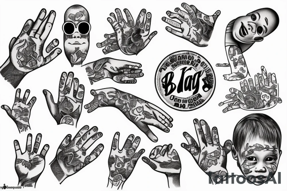 baby holding dads finger tattoo idea