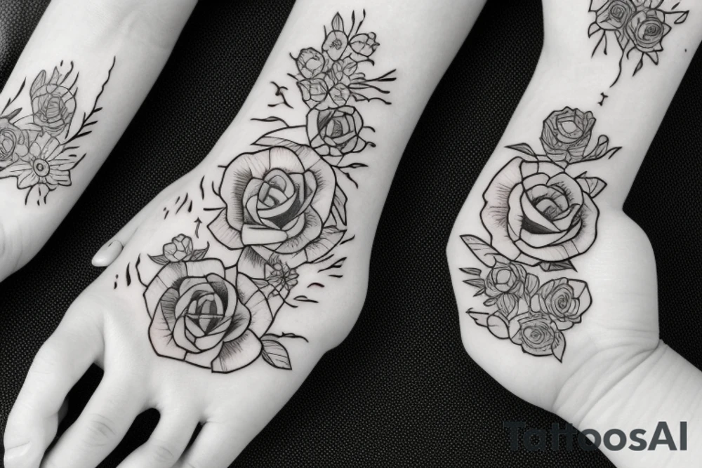 daughter holding hands with dad tattoo idea