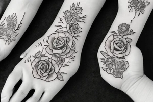 daughter holding hands with dad tattoo idea