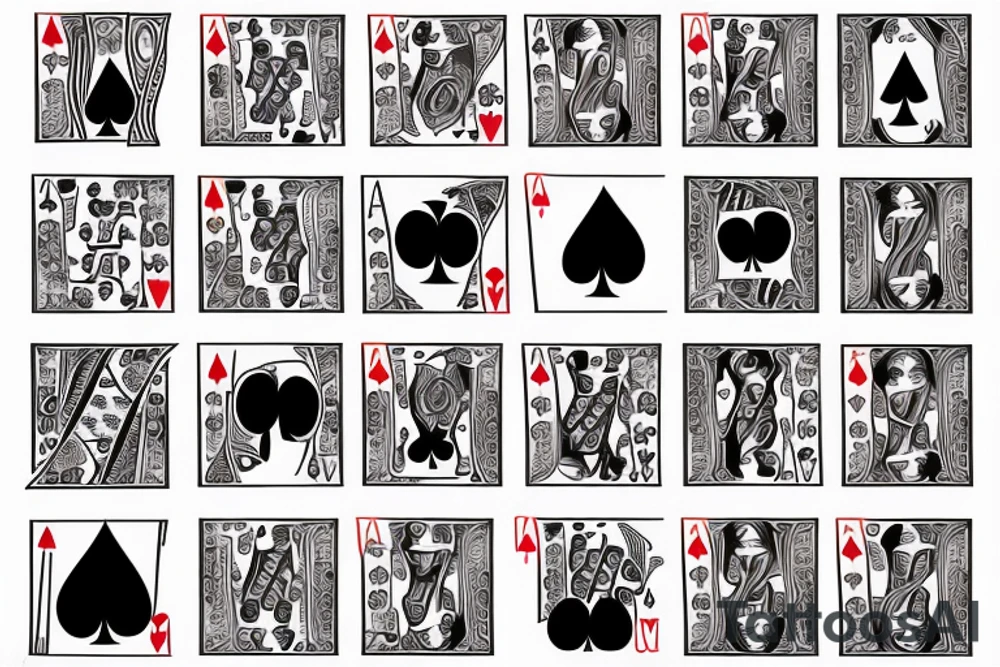 Poker cards, Hourglass with Hand under it, Roulette table tattoo idea