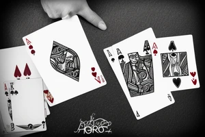 Poker cards, Hourglass with Hand under it, Roulette table tattoo idea