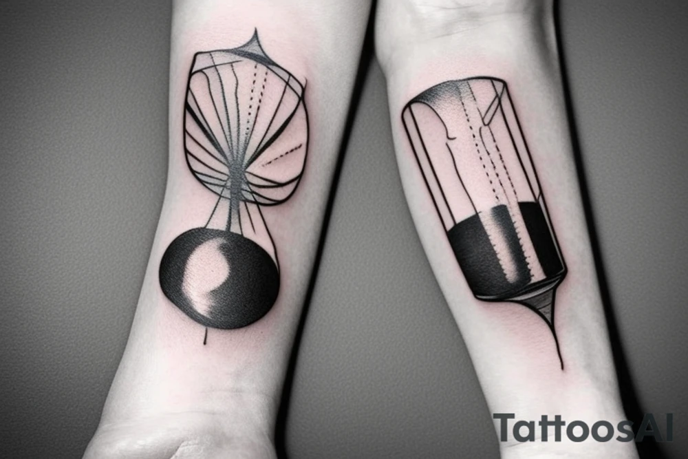 Hourglass with Hand under it tattoo idea