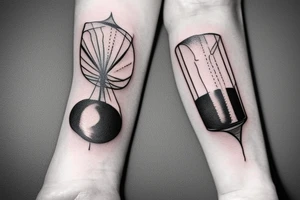 Hourglass with Hand under it tattoo idea